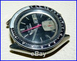 Seiko 6139-6002 steel chronograph PEPSI WATCH CASE FOR PARTS PROJECT REPAIR