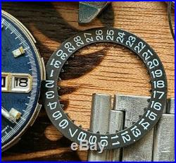 Seiko 6139 6005 Chronograph Automatic Needs Repair Z Bracelet & Seiko parts