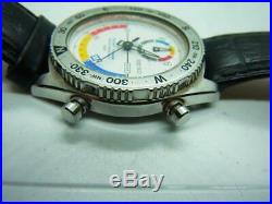 Seiko 8M37-6000 Stainless Steel Yacht Timer Mens Watch Authentic Repair or Parts