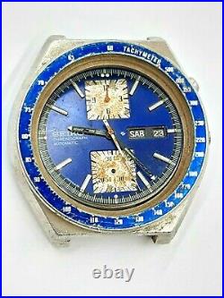 Seiko Cronograph Day Date Automatic Vintage Japan Men Wrist Watch Parts / Repair