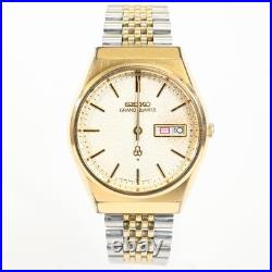Seiko Grand Quartz 4843-8100 Diamond Dust Vintage Day Date Watch Parts Repair