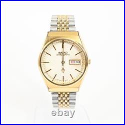 Seiko Grand Quartz 4843-8100 Diamond Dust Vintage Day Date Watch Parts Repair