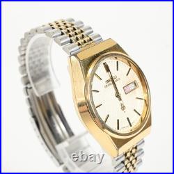 Seiko Grand Quartz 4843-8100 Diamond Dust Vintage Day Date Watch Parts Repair