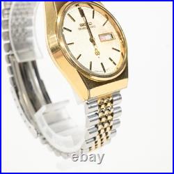 Seiko Grand Quartz 4843-8100 Diamond Dust Vintage Day Date Watch Parts Repair
