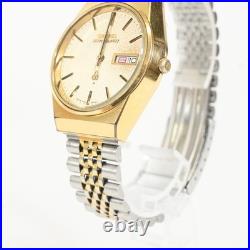 Seiko Grand Quartz 4843-8100 Diamond Dust Vintage Day Date Watch Parts Repair