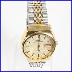 Seiko Grand Quartz 4843-8100 Diamond Dust Vintage Day Date Watch Parts Repair