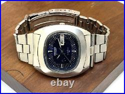 Seiko Men's Watch 7006-5000 Blue Dial Day Date 70's Vintage FOR REPAIR PARTS