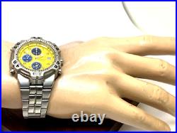Seiko Men's Watch 7T32-6K19 Quartz Chronograph Yellow Vintage FOR REPAIR PARTS Seiko Men's Watch 7T32-6K19 Quartz Chronograph Yellow Vintage FOR REPAIR PARTS
