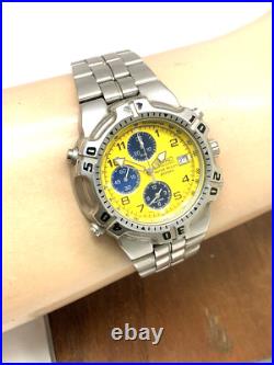 Seiko Men's Watch 7T32-6K19 Quartz Chronograph Yellow Vintage FOR REPAIR PARTS Seiko Men's Watch 7T32-6K19 Quartz Chronograph Yellow Vintage FOR REPAIR PARTS