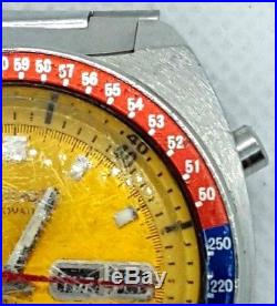 Seiko Pepsi One Dial Chronograph Day Date 6139-6005 Running For Parts Or Repair