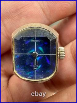Seiko Ring Watch 17 Jewels Octagonal Case Vintage Parts Repair