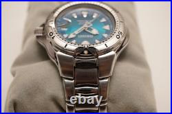 Seiko SBCM009 8F35-0030 Perpetual Calendar 200m Quartz Blue Dial Parts or Repair