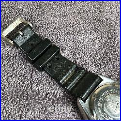 Seiko SQ Men Black Dial Day/Date Pepsi 42mm For Watch Parts Or Repair Only