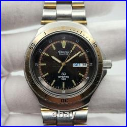 Seiko SQ Sports 100 Mens Vintage Two-Tone Quartz Watch 8123-6040 PARTS/ REPAIR Seiko SQ Sports 100 Mens Vintage Two-Tone Quartz Watch 8123-6040 PARTS/ REPAIR