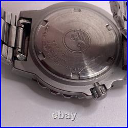 Seiko Sports SQ 150 Blue Quart Watch For Parts Repair Mens Silver Watch