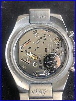 Seiko Titanium chronograph water resistant 100m men's watch For Parts/ Repair