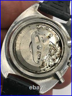 Seiko Watch 6139-6005 1972 Pogue 17J. Autic Movement # 6139B For Parts or Repair