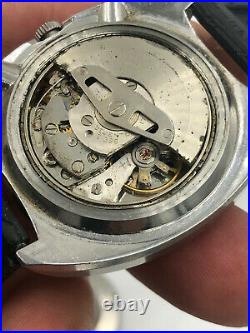 Seiko Watch 6139-6005 1972 Pogue 17J. Autic Movement # 6139B For Parts or Repair