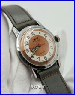 Selza Men's Vintage Silver Tone Swiss Made Mechanical Watch FOR PARTS / REPAIR