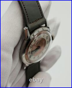 Selza Men's Vintage Silver Tone Swiss Made Mechanical Watch FOR PARTS / REPAIR