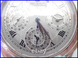 Shellman Classic 6770 Moon Phase Silver Dial Men's Quartz Watch Parts or Repair