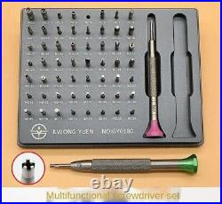 Shipping Assortment of 56 Tips Stainless Steel Watch Screwdriver Set