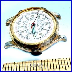 Sinsa Telemeter military Chronograph Style Watch White Face FOR PARTS REPAIR