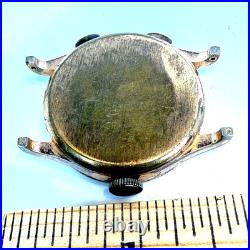 Sinsa Telemeter military Chronograph Style Watch White Face FOR PARTS REPAIR