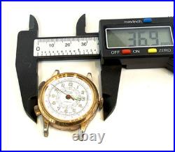 Sinsa Telemeter military Chronograph Style Watch White Face FOR PARTS REPAIR