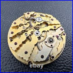 Skeleton Pocket Watch Movement Parts or Repair