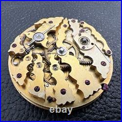 Skeleton Pocket Watch Movement Parts or Repair