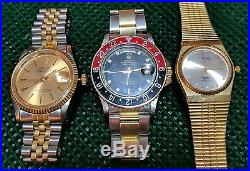 Small watch lot Rolex, Seiko for parts, repair