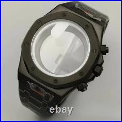 Steel 42mm Watch Case Fit Movement Watch Case Strap Crystal Watch Repair Part