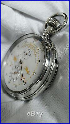 Super Rare Horse Racing Pocket watch Quality Chrono timer WORKING/Repair/Parts