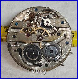 Swiss Day Date Month Moon Phase Pocket Watch Movement for Parts/Repair