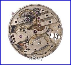 Swiss Lever Minute Repeater Pocket Watch Movement Spares Or Repairs H146