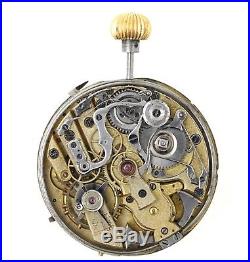 Swiss Repeating Half Hunter Chronograph Pocket Watch Movement Repairs H48