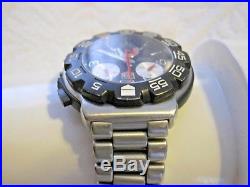 TAG HEUER MENS CAC1110-0 FORMULA ONE BLACK PARTS OR REPAIRS AS-IS Box & Papers