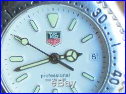 TAG HEUER PROFESSIONAL LADIES 200M SILVER STEEL WATCH, For Parts or Repair