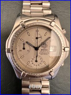 TAG Heuer 2000 Quartz Chronograph 38mm Ref 262.206-1 For Parts or Repair
