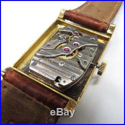 TIFFANY & CO 18K YELLOW GOLD TANK Wrist Watch As-is for parts or repair