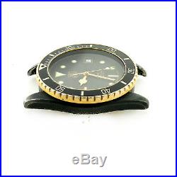 Tag Heuer 1000 Prof 980.029l Black Dial 2-tone Pvd S. S. Head For Parts/repairs