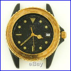 Tag Heuer 1000 Professional 200m Black Dial 2-tone Gold+pvd For Parts Or Repairs