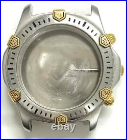 Tag Heuer 165.806/1 2000 Mens 2-tone Chrono Watch Case For Parts Or Repairs