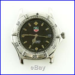 Tag Heuer 669.206f Dark Gray Dial Auto S. S. Watch Head For Parts Or Repairs