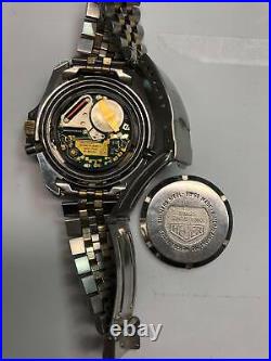 Tag Heuer 986.027 Black Dial 2-tone S. S. Analog/digital Watch For Parts/repairs