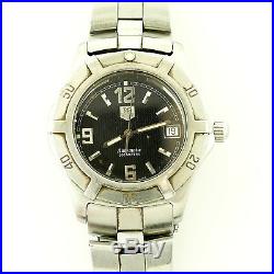 Tag Heuer Black Dial 200m Automatic Stainless Steel Watch For Parts Or Repairs