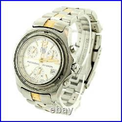 Tag Heuer Cn1151 Prof 200m Silver Dial 2-tone Gold+ S. S. Watch For Parts/repairs
