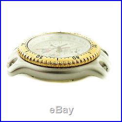 Tag Heuer Link Cg1120-0 White Dial Sel Chrono 2-tone Watch Head For Parts/repair