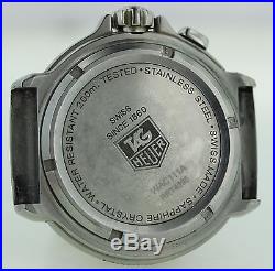 Tag Heuer Mens Wac111a Formula One Alarm Black Dial Parts Or Repairs As-is